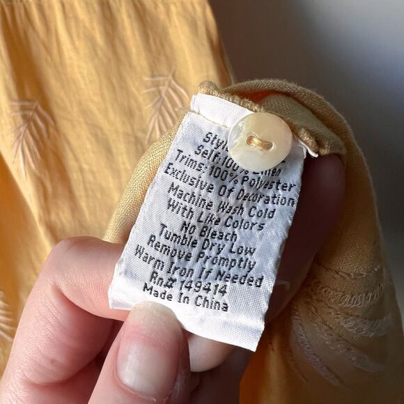 Johnny Was Caspin Linen Midi Dress Size XS - Picture 9 of 9